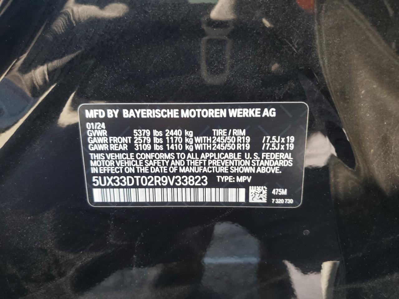 5UX33DT02R9V33823 2024 BMW X4 xDrive30I