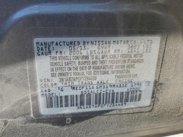 2015 Nissan Sentra S VIN: 3N1AB7AP0FY284489 Lot: 59300964