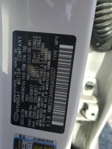 2017 Hyundai Tucson Limited VIN: KM8J3CA46HU400207 Lot: 59463804