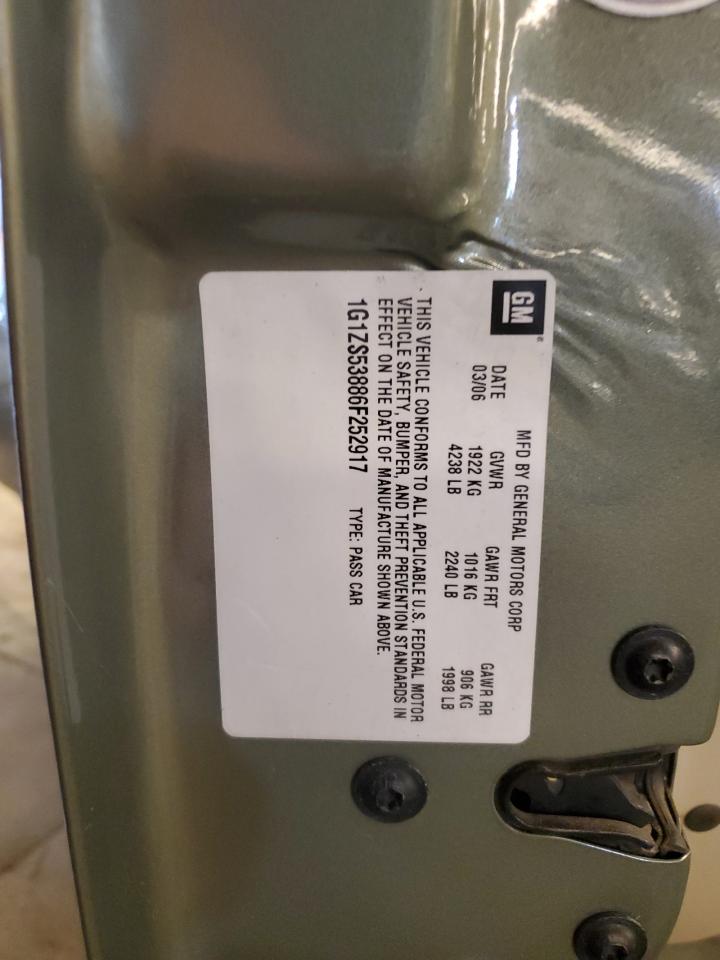 1G1ZS53886F252917 2006 Chevrolet Malibu Ls