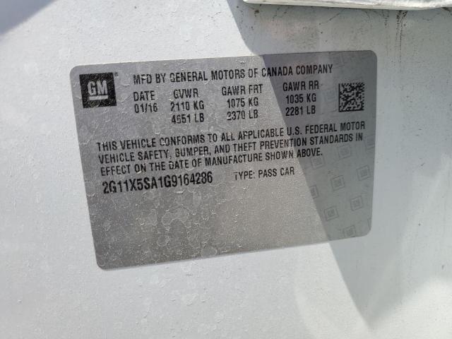 2016 Chevrolet Impala Ls VIN: 2G11X5SA1G9164286 Lot: 60854864