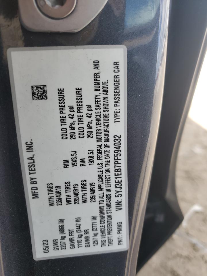 5YJ3E1EB7PF594032 2023 Tesla Model 3