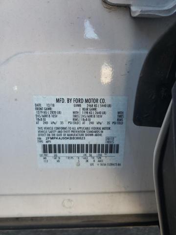 2019 Ford Edge Sel VIN: 2FMPK4J95KBB38823 Lot: 57294754