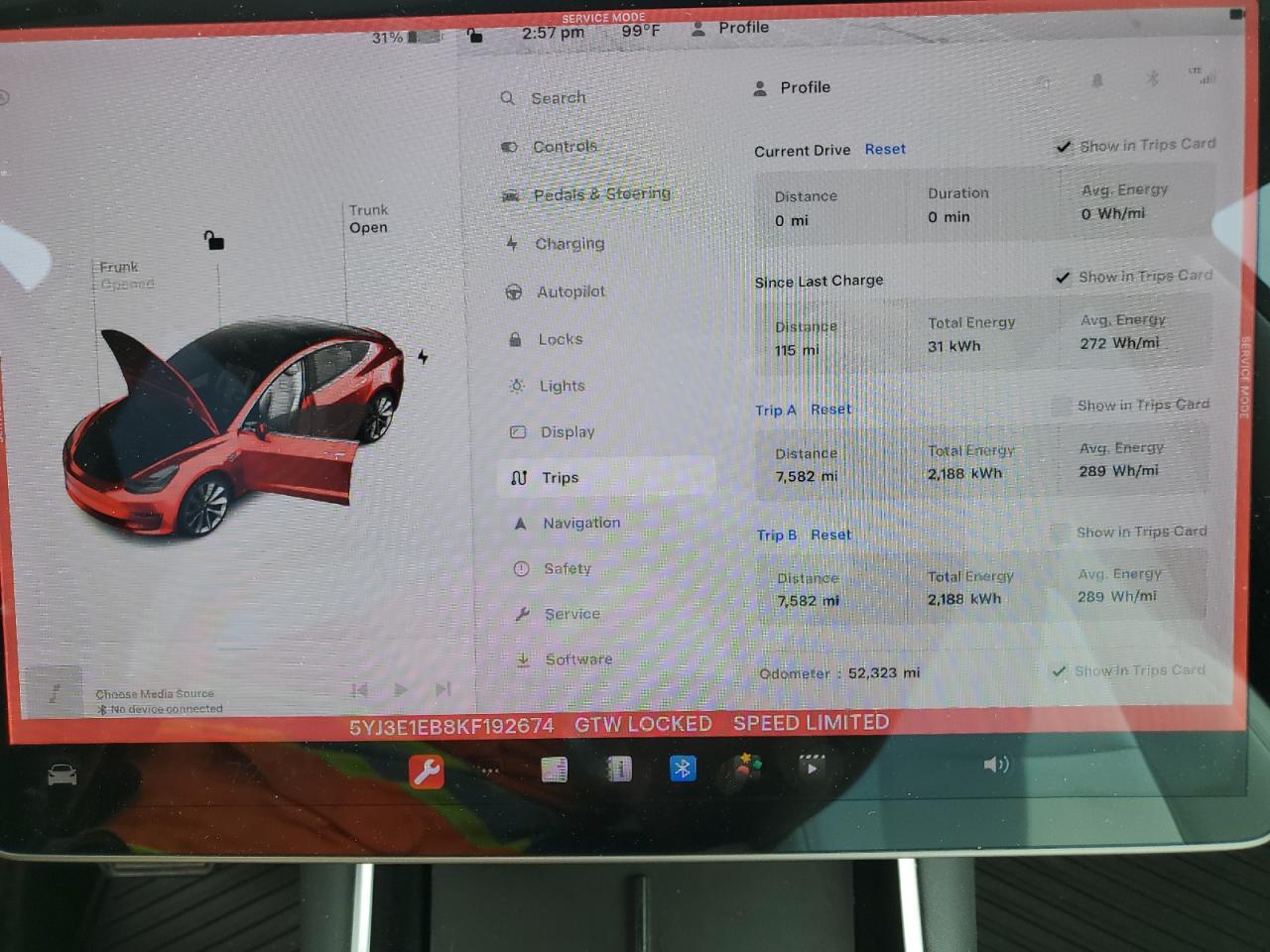 5YJ3E1EB8KF192674 2019 Tesla Model 3