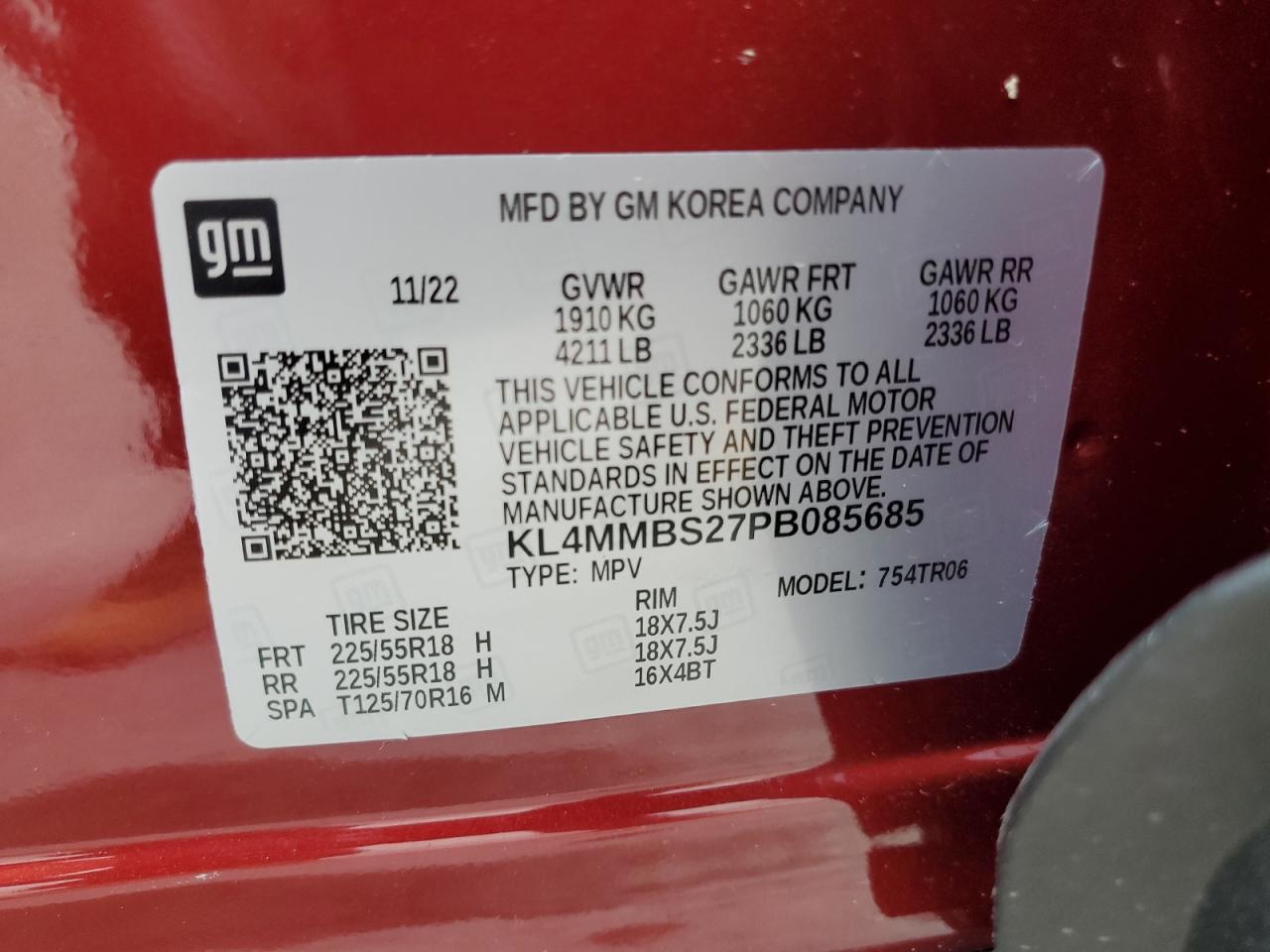 KL4MMBS27PB085685 2023 Buick Encore Gx Preferred