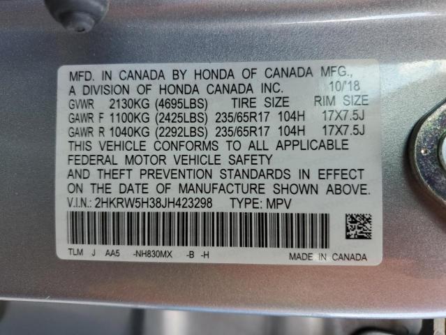 2HKRW5H38JH423298 2018 Honda Cr-V Lx