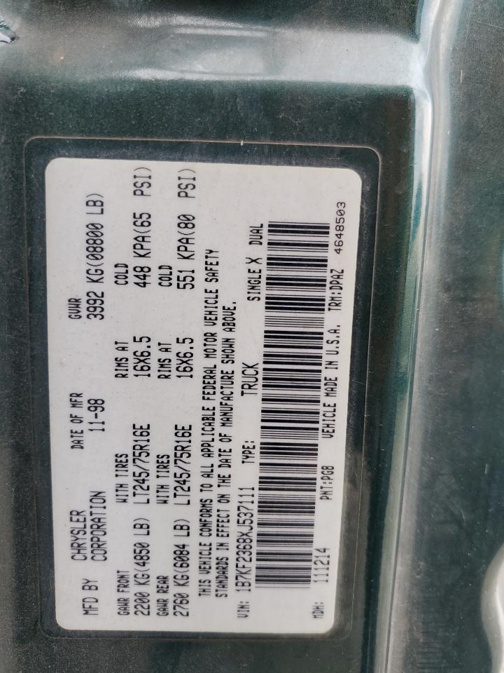 1B7KF2368XJ537111 1999 Dodge Ram 2500