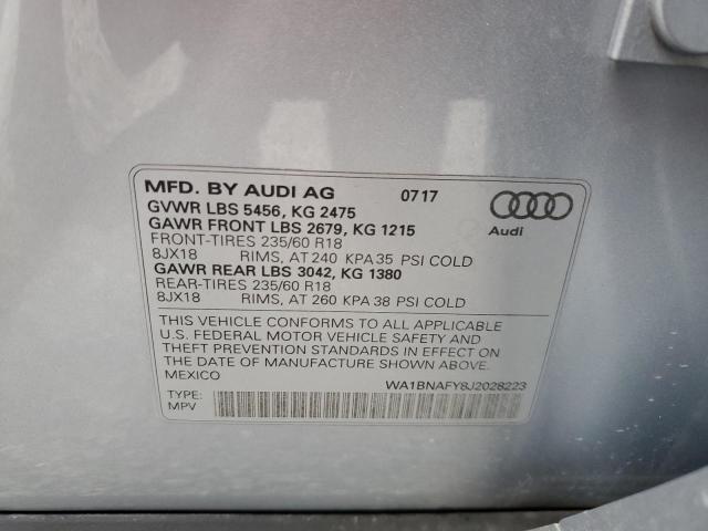 2018 Audi Q5 Premium Plus VIN: WA1BNAFY8J2028223 Lot: 60263724