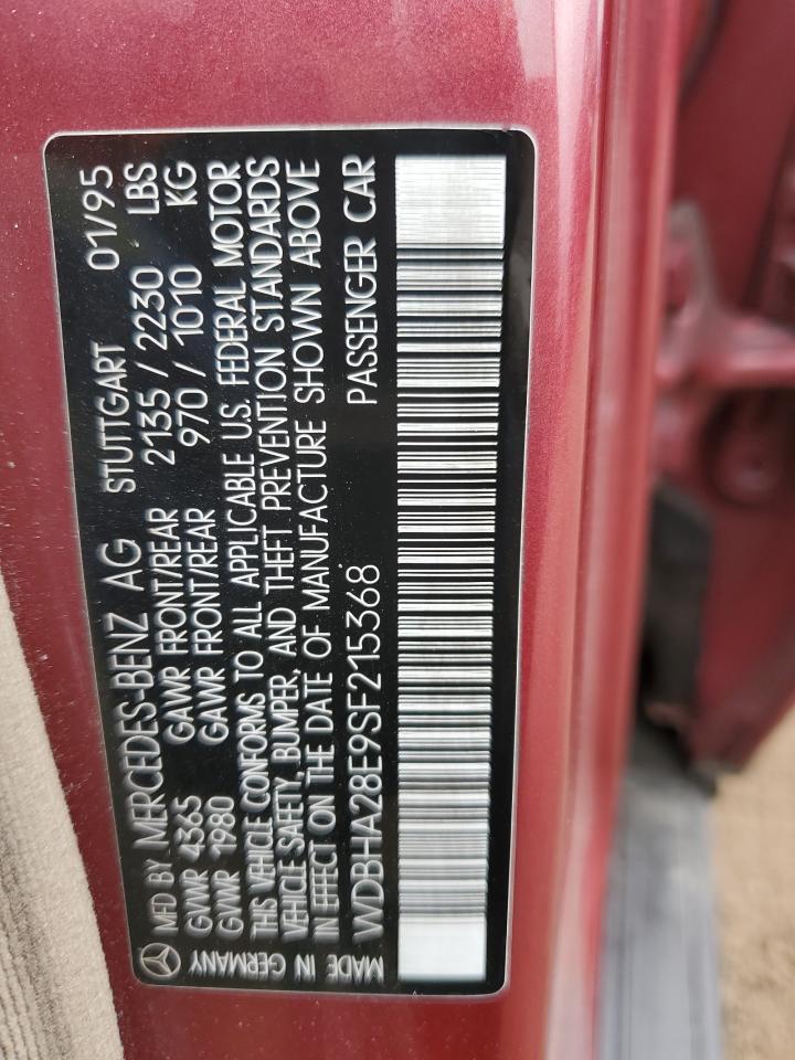 WDBHA28E9SF215368 1995 Mercedes-Benz C 280