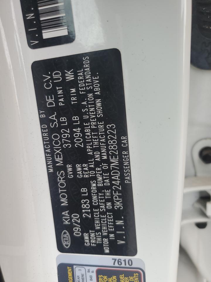 3KPF24AD7ME288223 2021 Kia Forte Fe