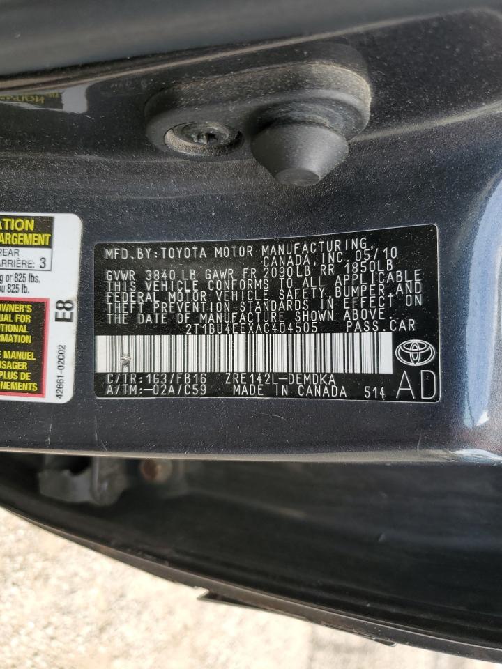 2T1BU4EEXAC404505 2010 Toyota Corolla Base