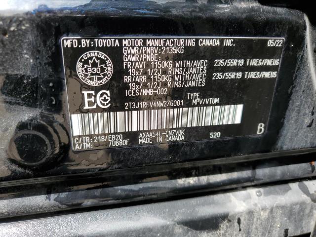 2022 Toyota Rav4 Adventure VIN: 2T3J1RFV4NW276001 Lot: 60301414