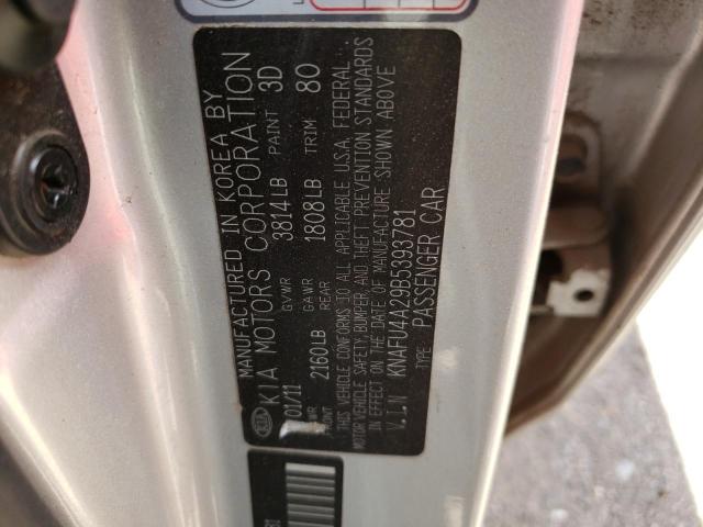 2011 Kia Forte Ex VIN: KNAFU4A29B5393781 Lot: 59099804