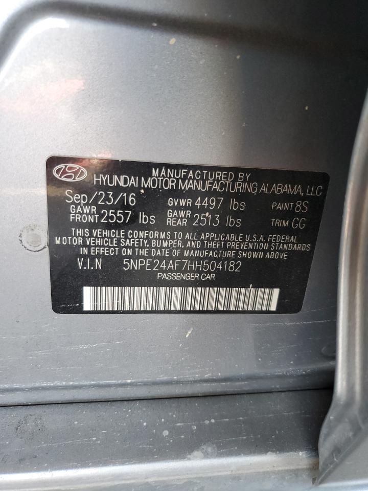 5NPE24AF7HH504182 2017 Hyundai Sonata Se