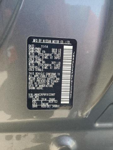 2015 Nissan Quest S VIN: JN8AE2KP8F9122867 Lot: 57870644