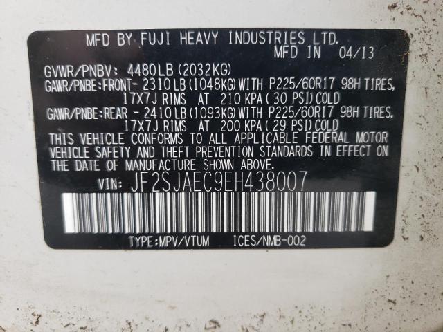 2014 Subaru Forester 2.5I Premium VIN: JF2SJAEC9EH438007 Lot: 60255824