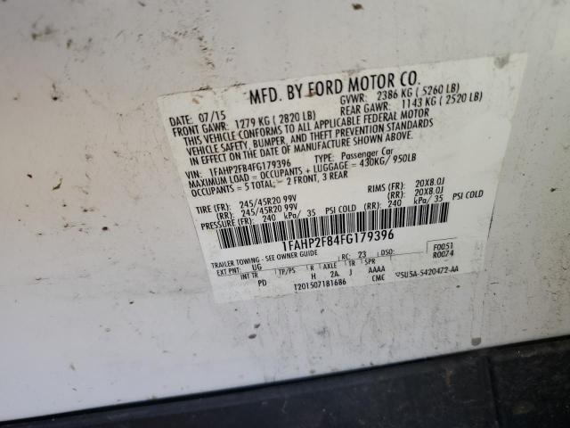 2015 Ford Taurus Limited VIN: 1FAHP2F84FG179396 Lot: 57827714