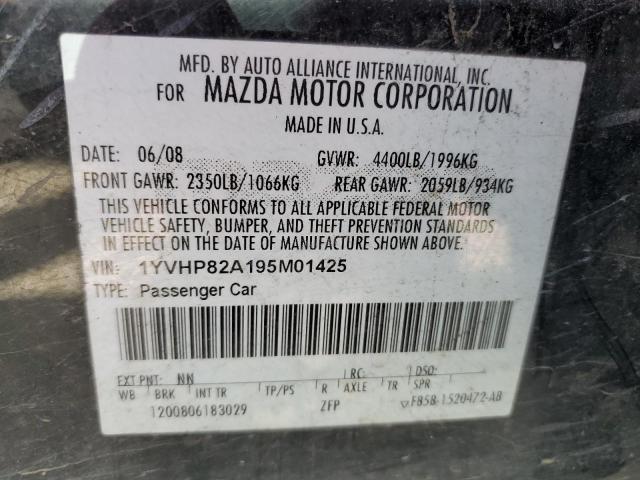 2009 Mazda 6 I VIN: 1YVHP82A195M01425 Lot: 57311844