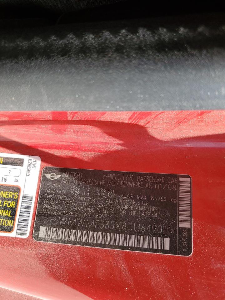 WMWMF335X8TU64901 2008 Mini Cooper
