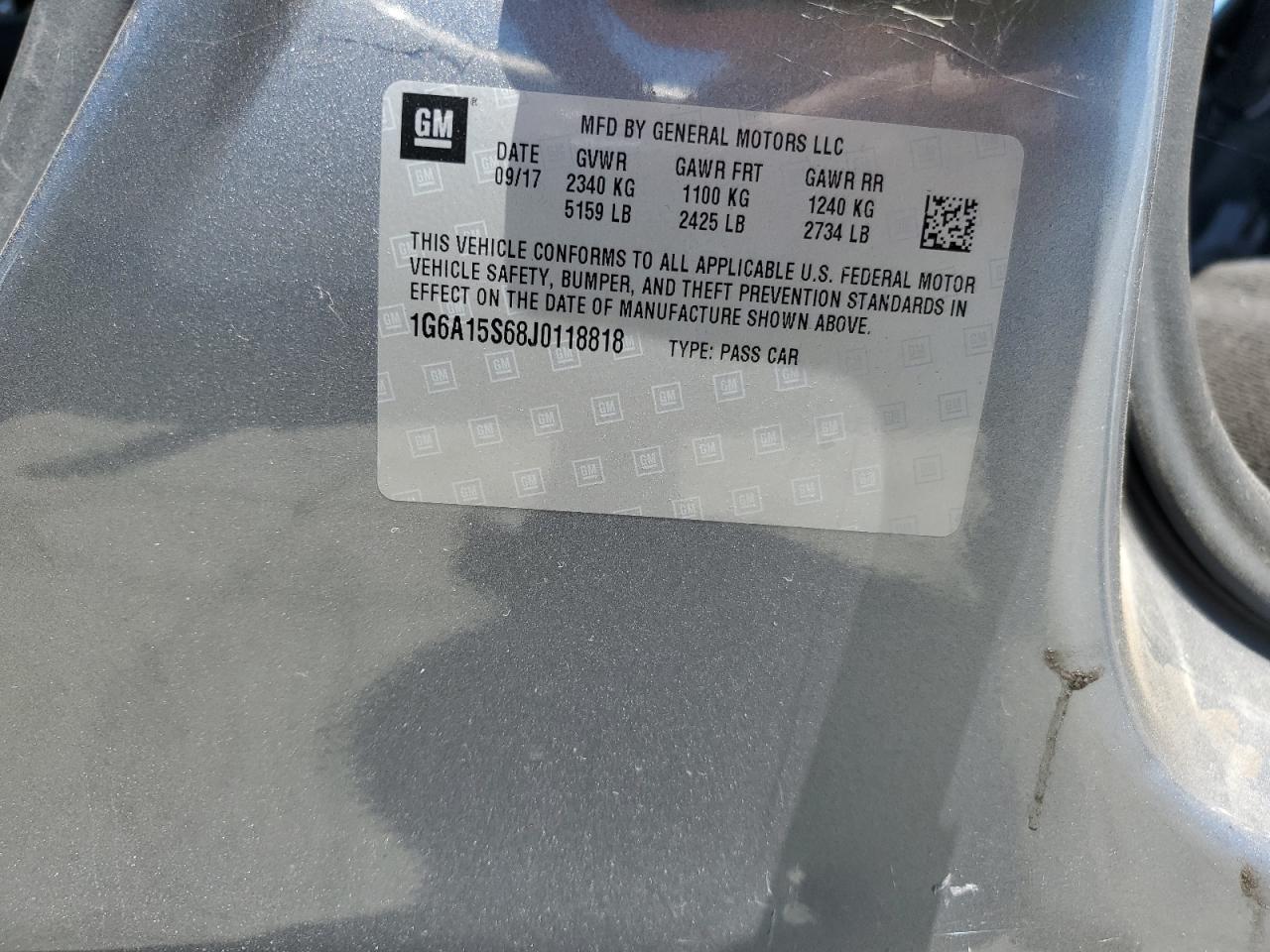 1G6A15S68J0118818 2018 Cadillac Cts-V