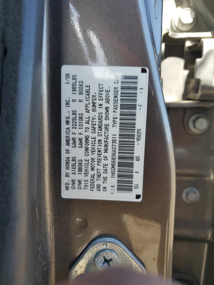 1HGCM56836A073511 2006 Honda Accord Ex