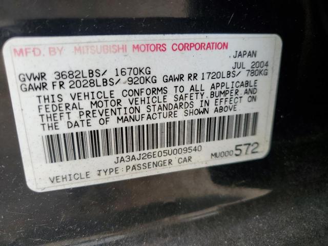 2005 Mitsubishi Lancer Es VIN: JA3AJ26E05U009540 Lot: 56915184