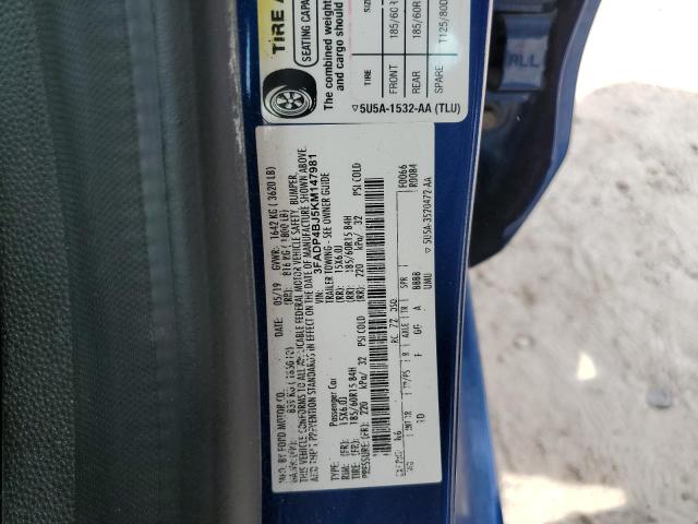 2019 FORD FIESTA SE - 3FADP4BJ5KM147981