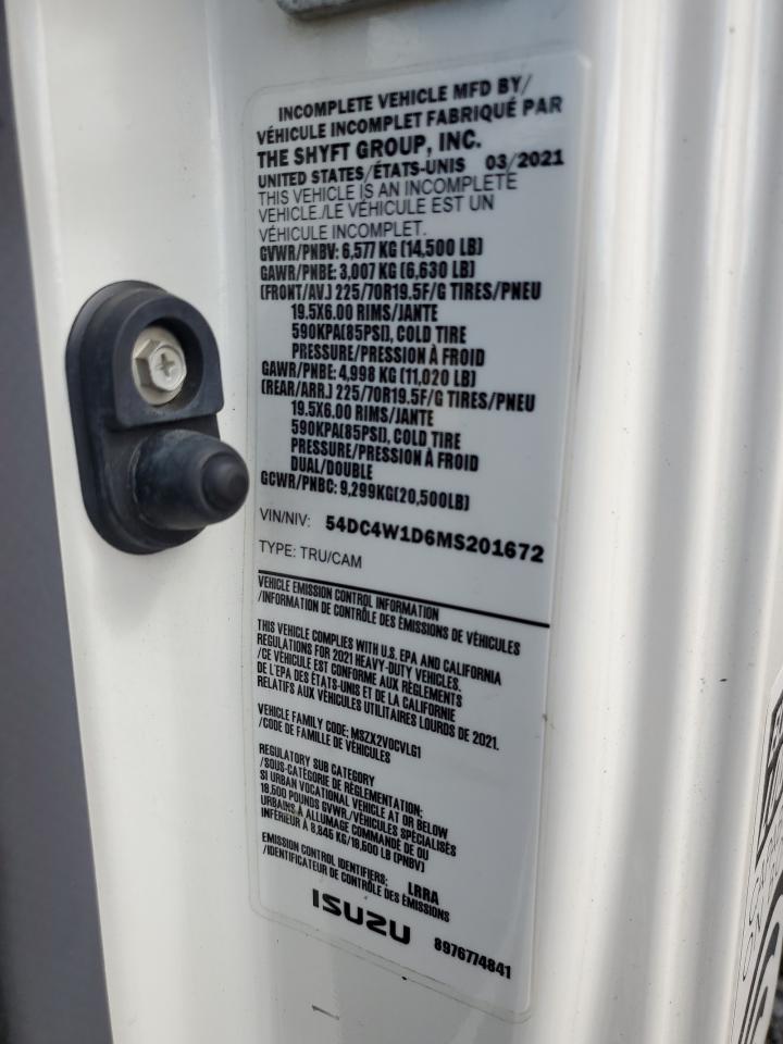 54DC4W1D6MS201672 2021 Isuzu Npr Hd