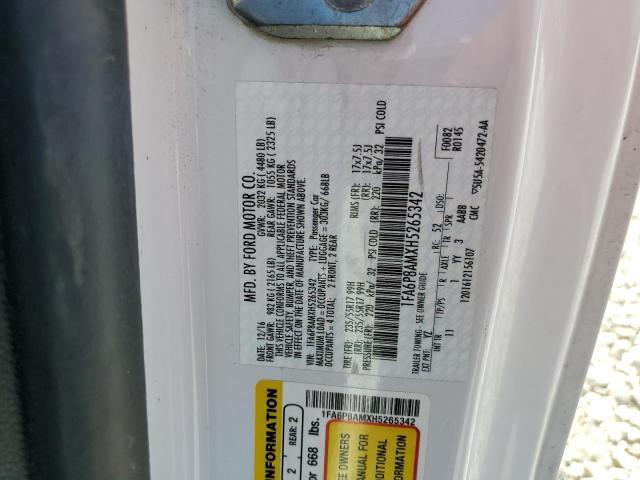 2017 Ford Mustang VIN: 1FA6P8AMXH5265342 Lot: 58330344