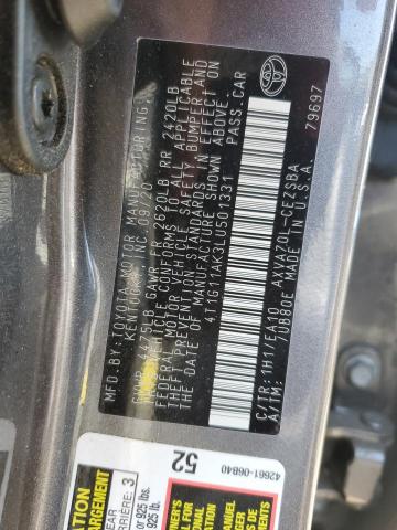 VIN 4T1G11AK3LU501331 2020 Toyota Camry, SE no.12