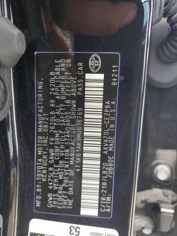 VIN 4T1K61AK9MU616769 2021 Toyota Camry, Xse no.12