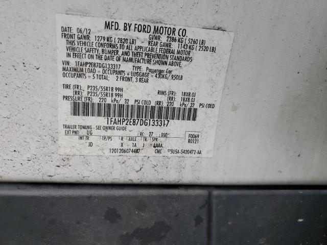 2013 Ford Taurus Sel VIN: 1FAHP2E87DG133317 Lot: 57319274