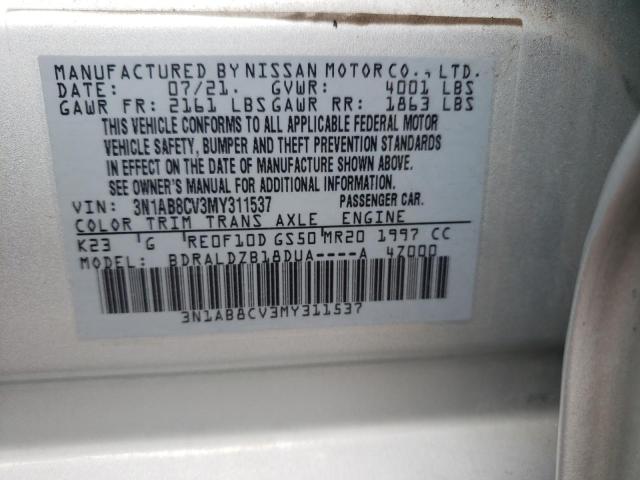 2021 NISSAN SENTRA SV - 3N1AB8CV3MY311537