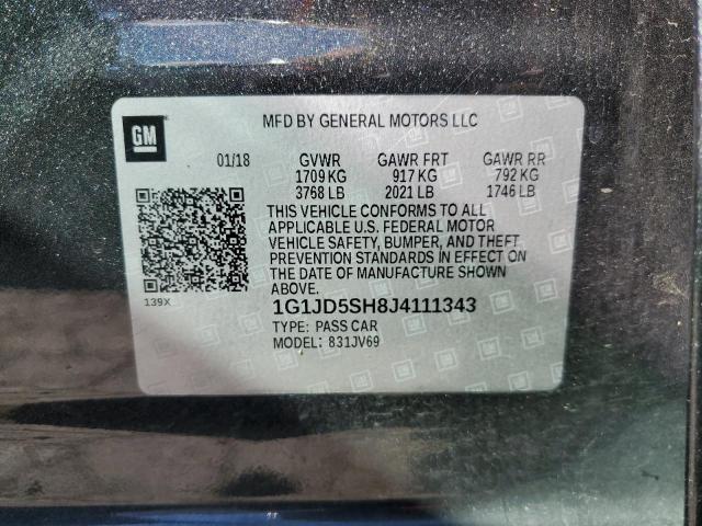 2018 CHEVROLET SONIC LT - 1G1JD5SH8J4111343
