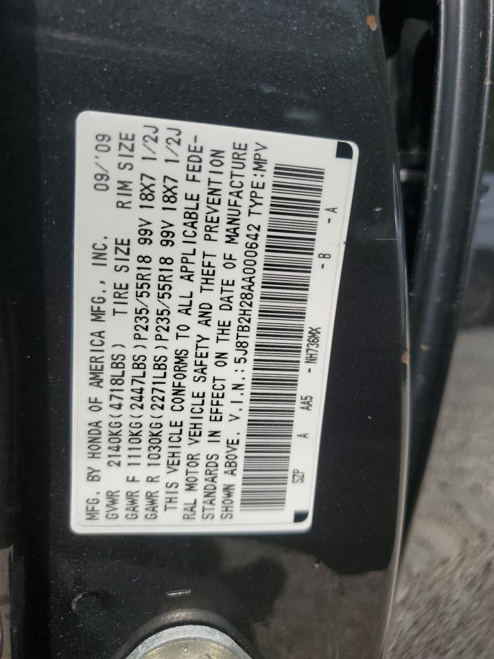 5J8TB2H28AA000642 2010 Acura Rdx