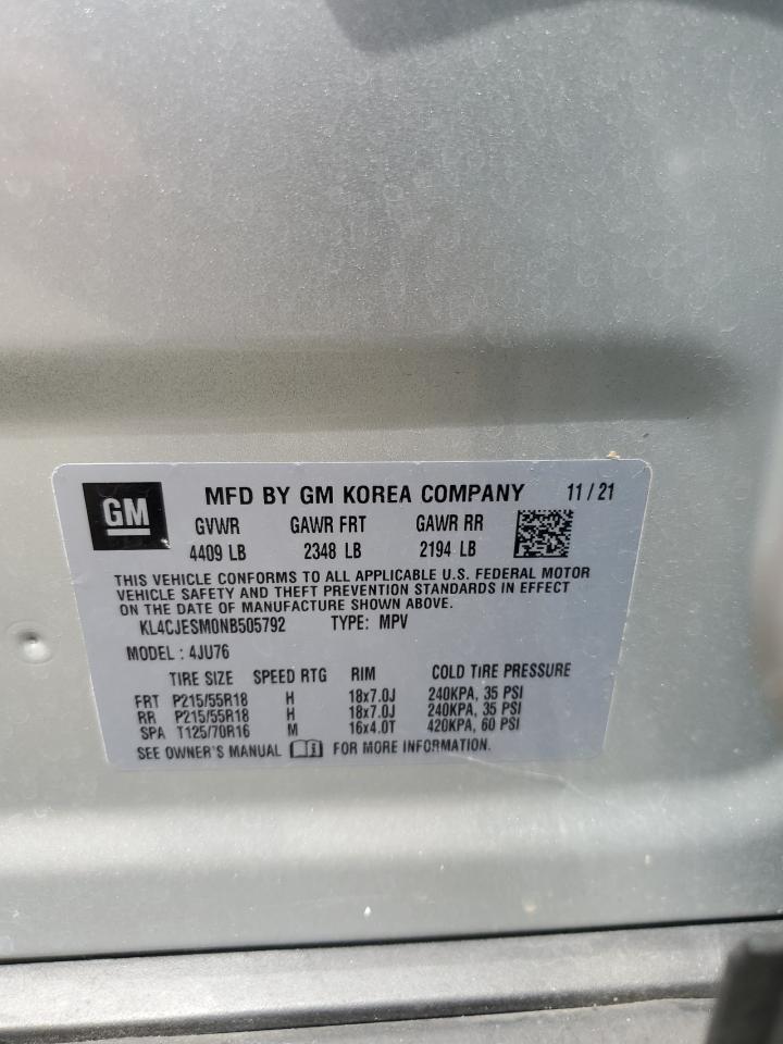 KL4CJESM0NB505792 2022 Buick Encore Preferred