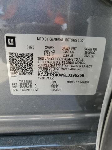 2020 Buick Enclave Essence VIN: 5GAERBKW6LJ196258 Lot: 57972424