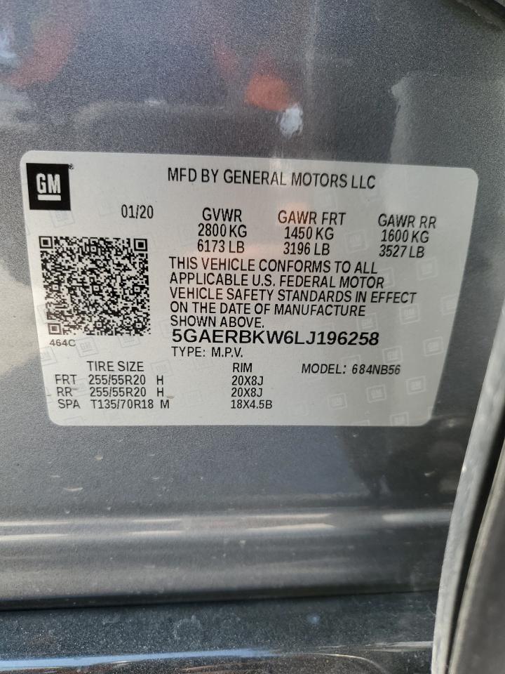 5GAERBKW6LJ196258 2020 Buick Enclave Essence