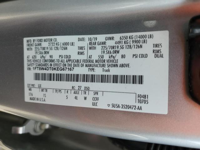 2019 Ford F450 Super Duty VIN: 1FT8W4DT0KEG67167 Lot: 56494114