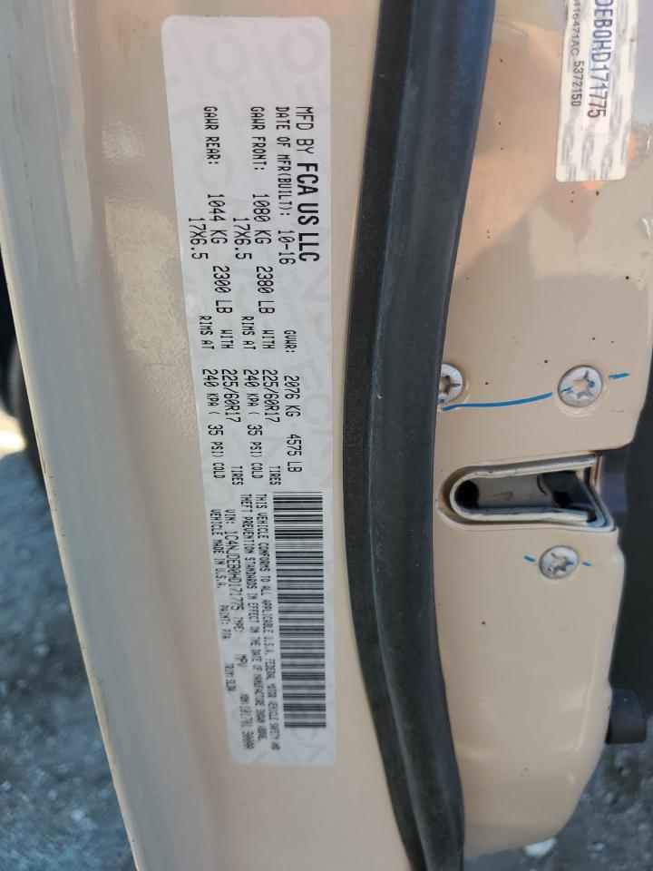 1C4NJDEB0HD171775 2017 Jeep Compass Latitude