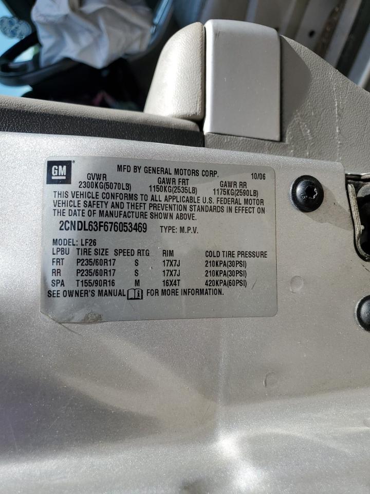 2CNDL63F676053469 2007 Chevrolet Equinox Lt