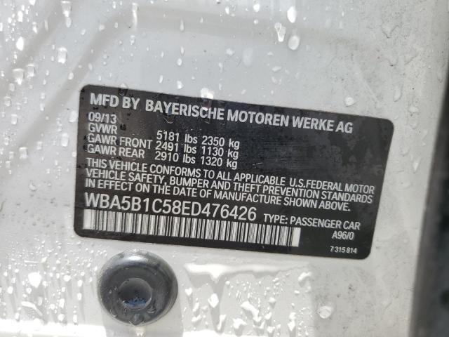 VIN WBA5B1C58ED476426 2014 BMW 5 Series, 535 I no.12