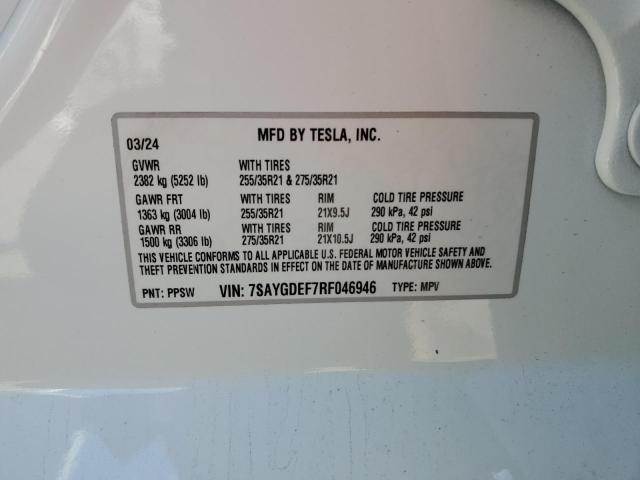 2024 TESLA MODEL Y - 7SAYGDEF7RF046946