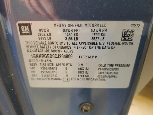 2012 CHEVROLET TRAVERSE L #3128930512