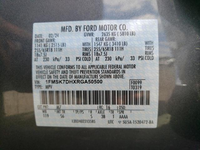 1FMSK7DHXRGA50500 2024 FORD EXPLORER - Image 14