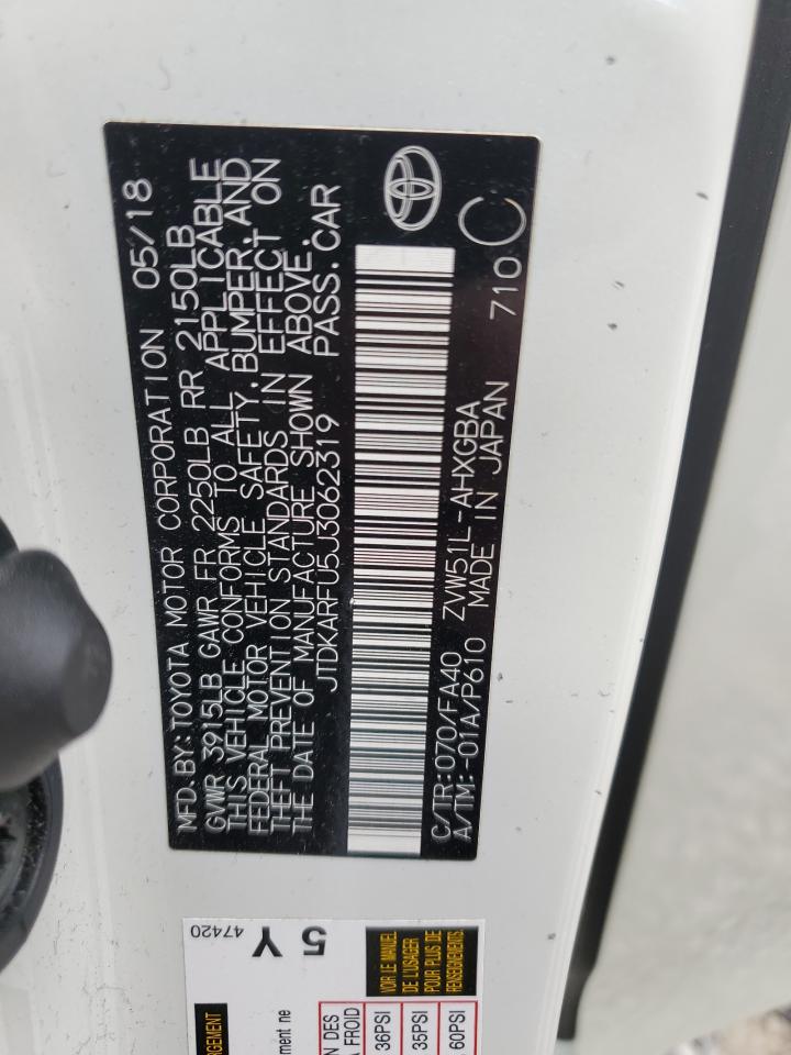 JTDKARFU5J3062319 2018 Toyota Prius