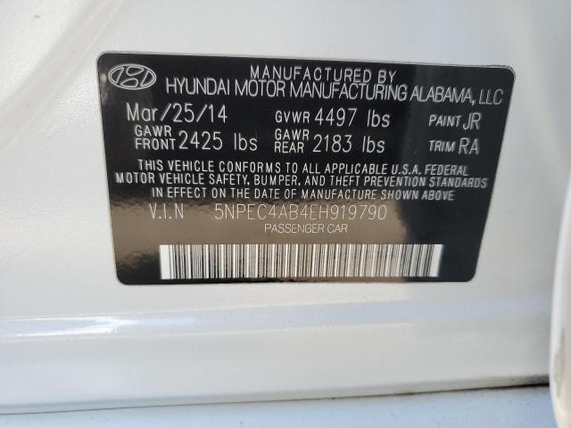 2014 Hyundai Sonata Se VIN: 5NPEC4AB4EH919790 Lot: 59769574