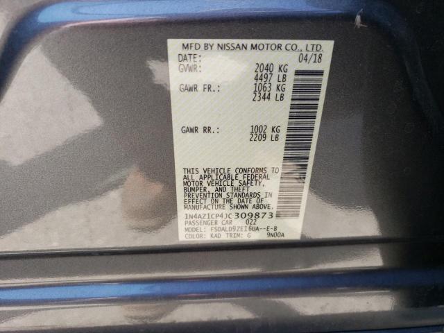 2018 Nissan Leaf S VIN: 1N4AZ1CP4JC309873 Lot: 59792434