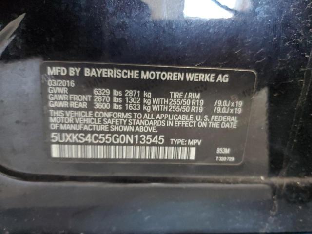 VIN 5UXKS4C55G0N13545 2016 BMW X5, Xdrive35D no.13