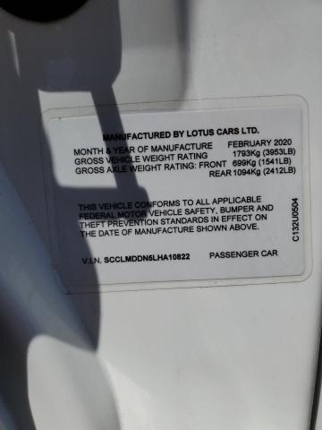 2020 LOTUS EVORA GT SCCLMDDN5LHA10822
